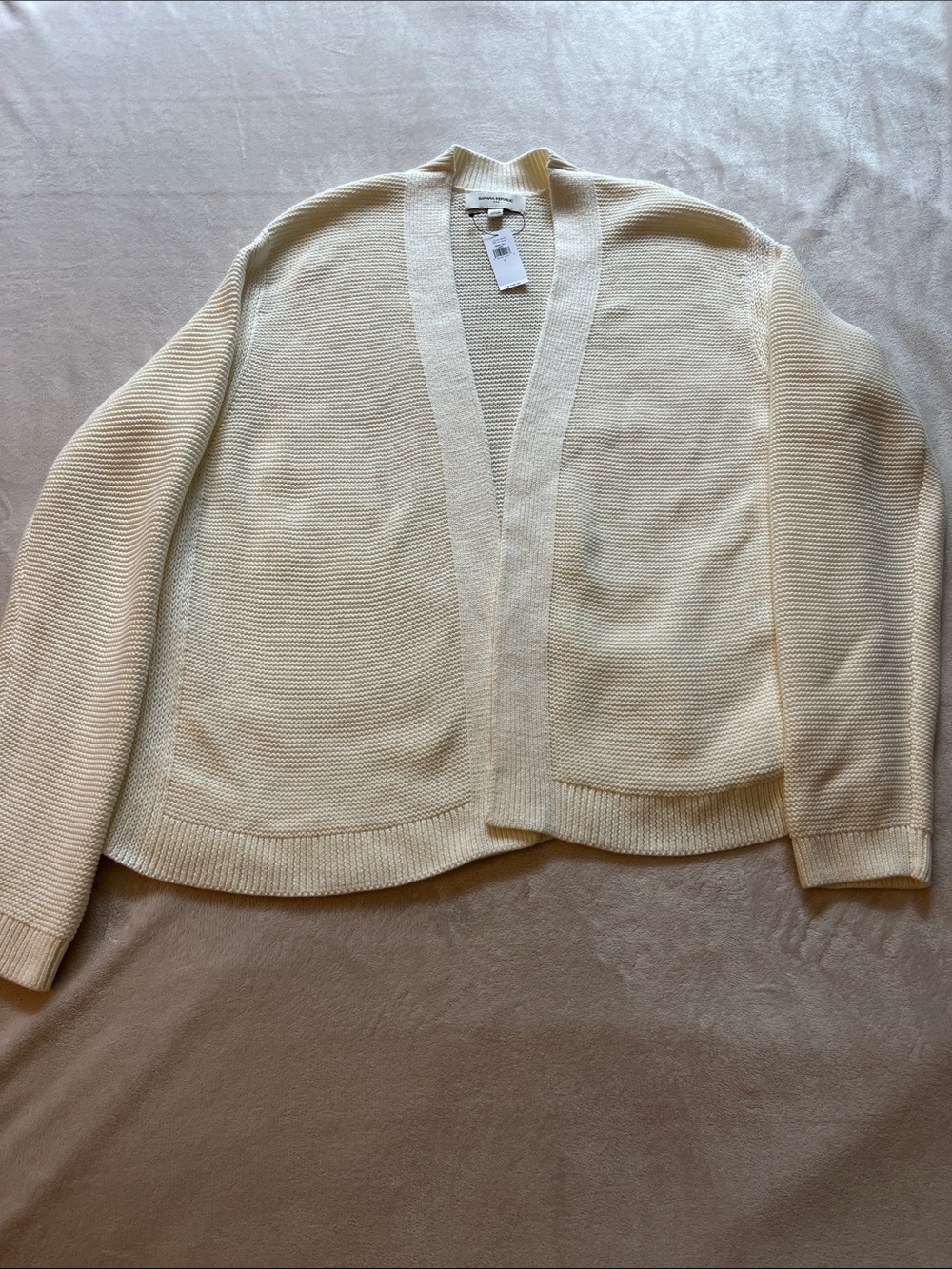 Banana Republic Factory Textured Open-Front Cardigan Sweater Snow Day L NWT